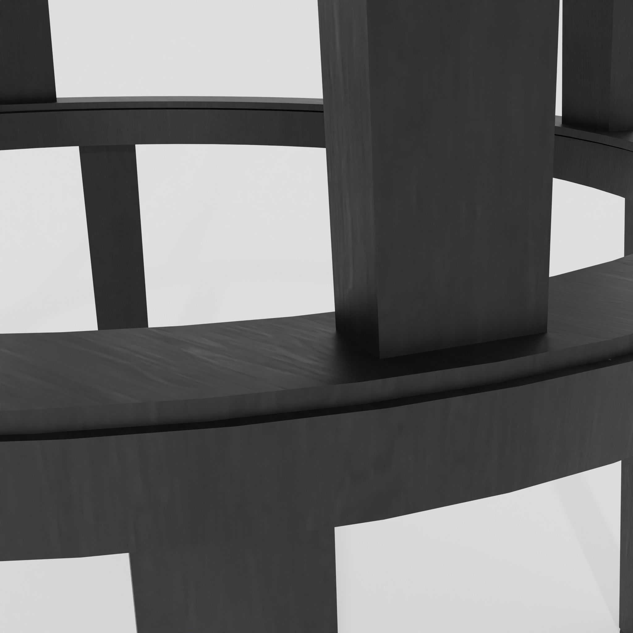 Revolver bar stool black 3D model_8