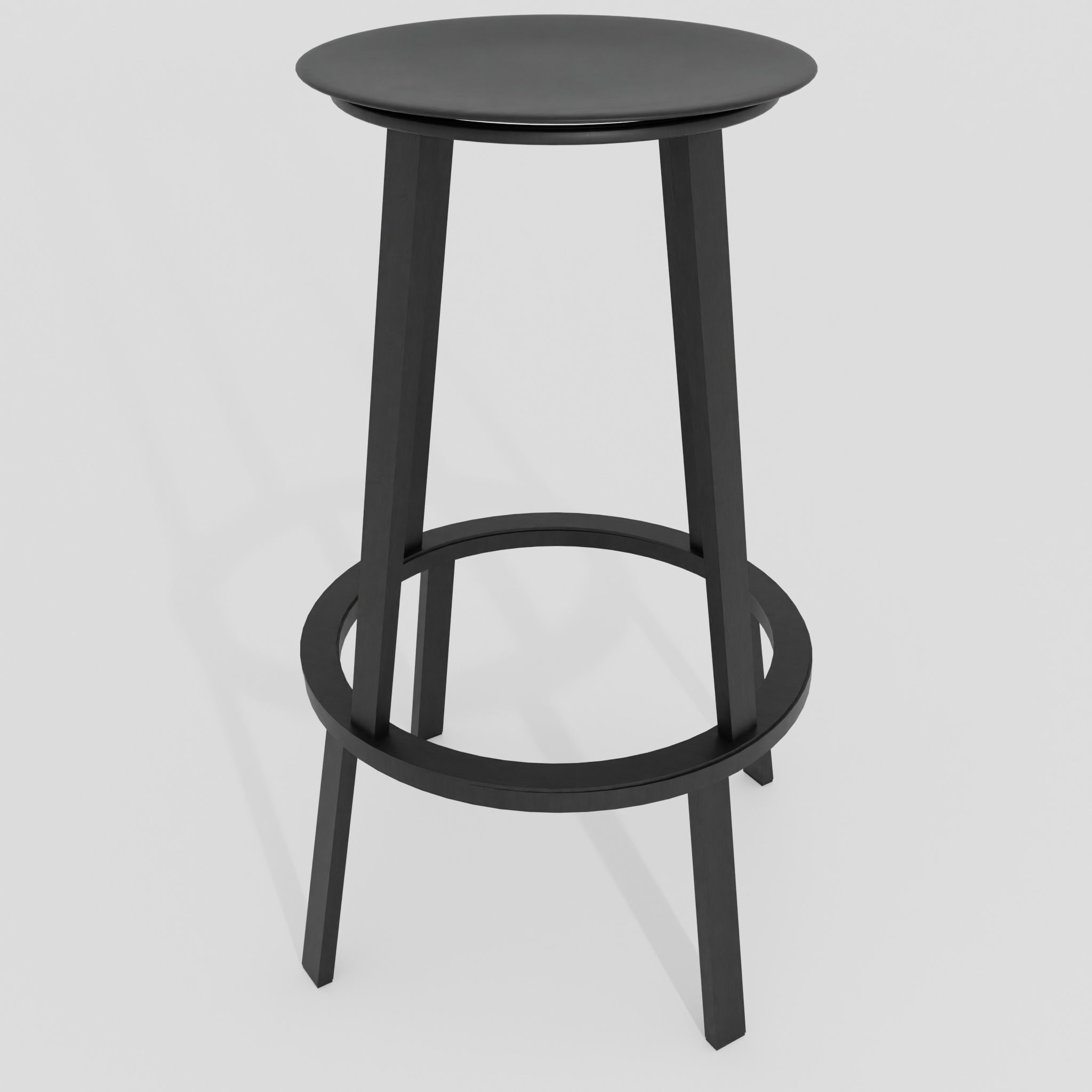 Revolver bar stool black 3D model_3