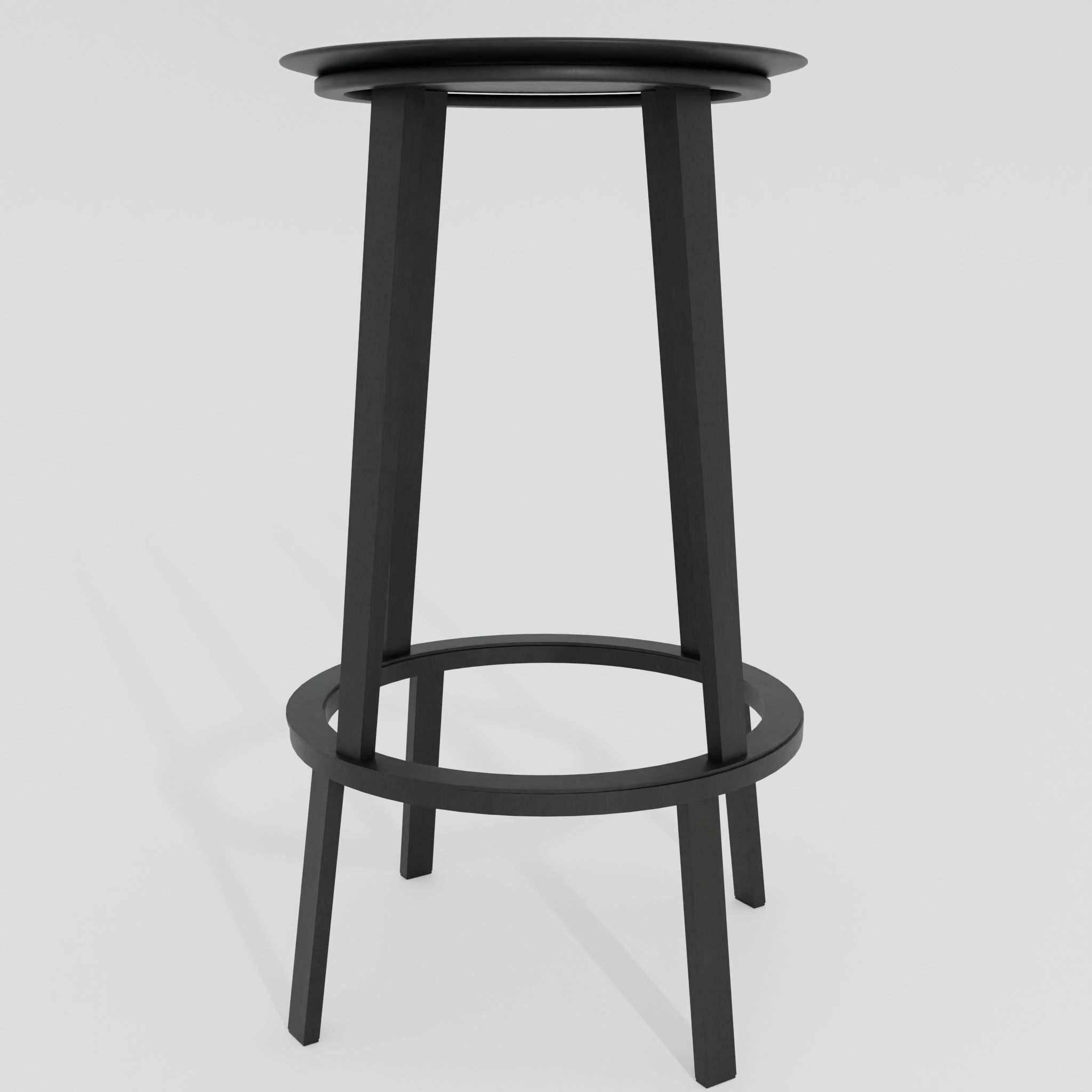 Revolver bar stool black 3D model_4