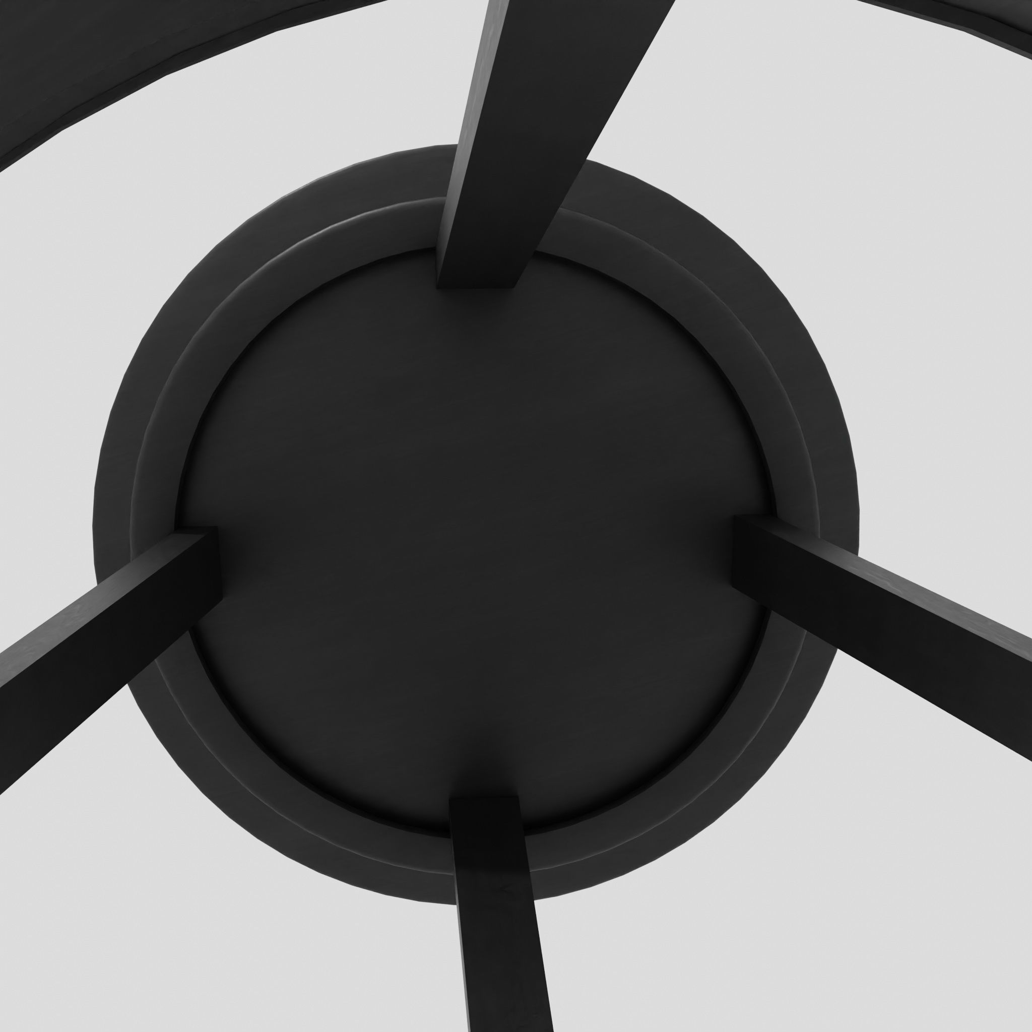 Revolver bar stool black 3D model_9