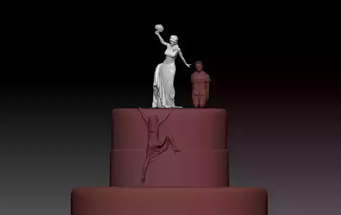 NEW WEDDING BRIDE CAKE 1