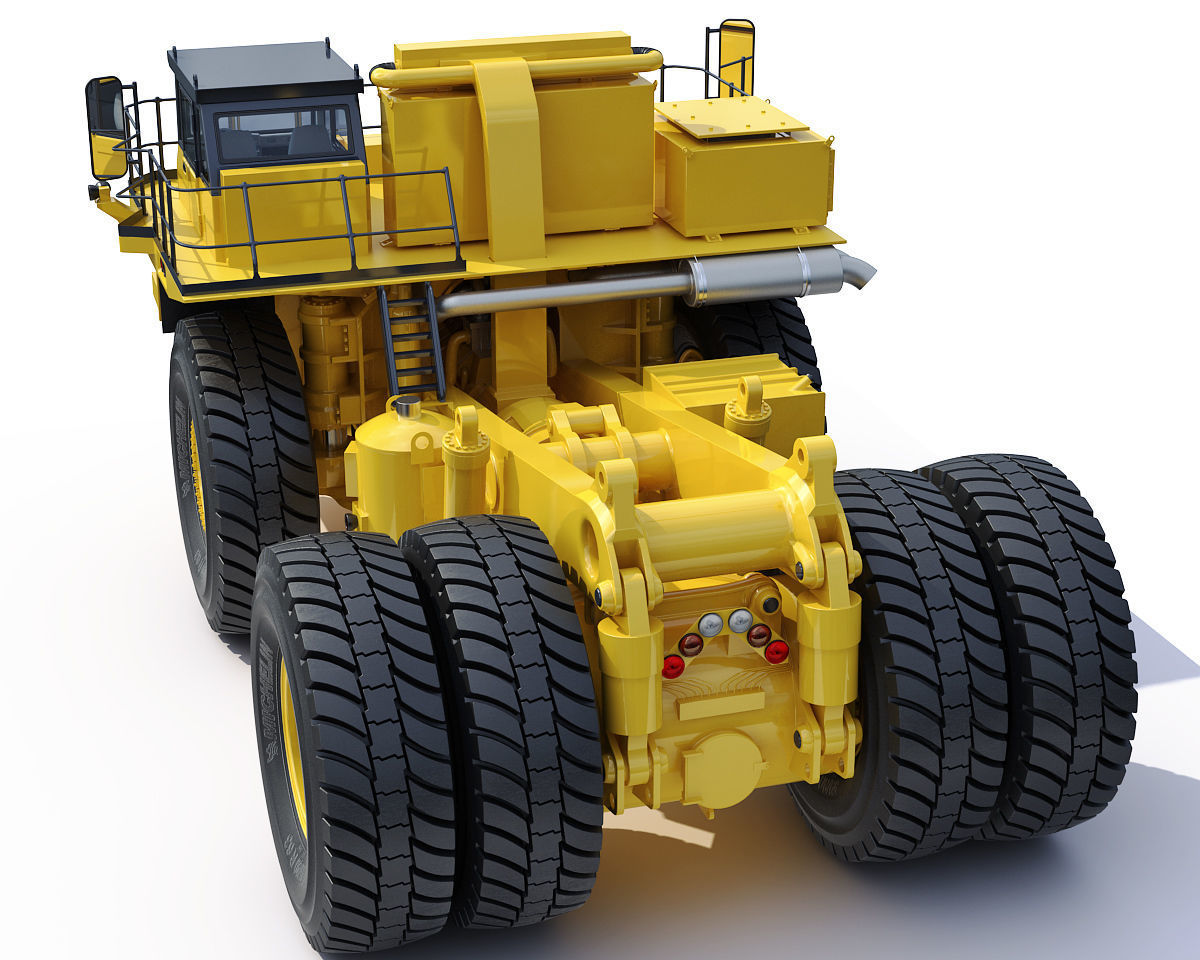 Mining dump truck Komatsu 830E-AC 3D model_37