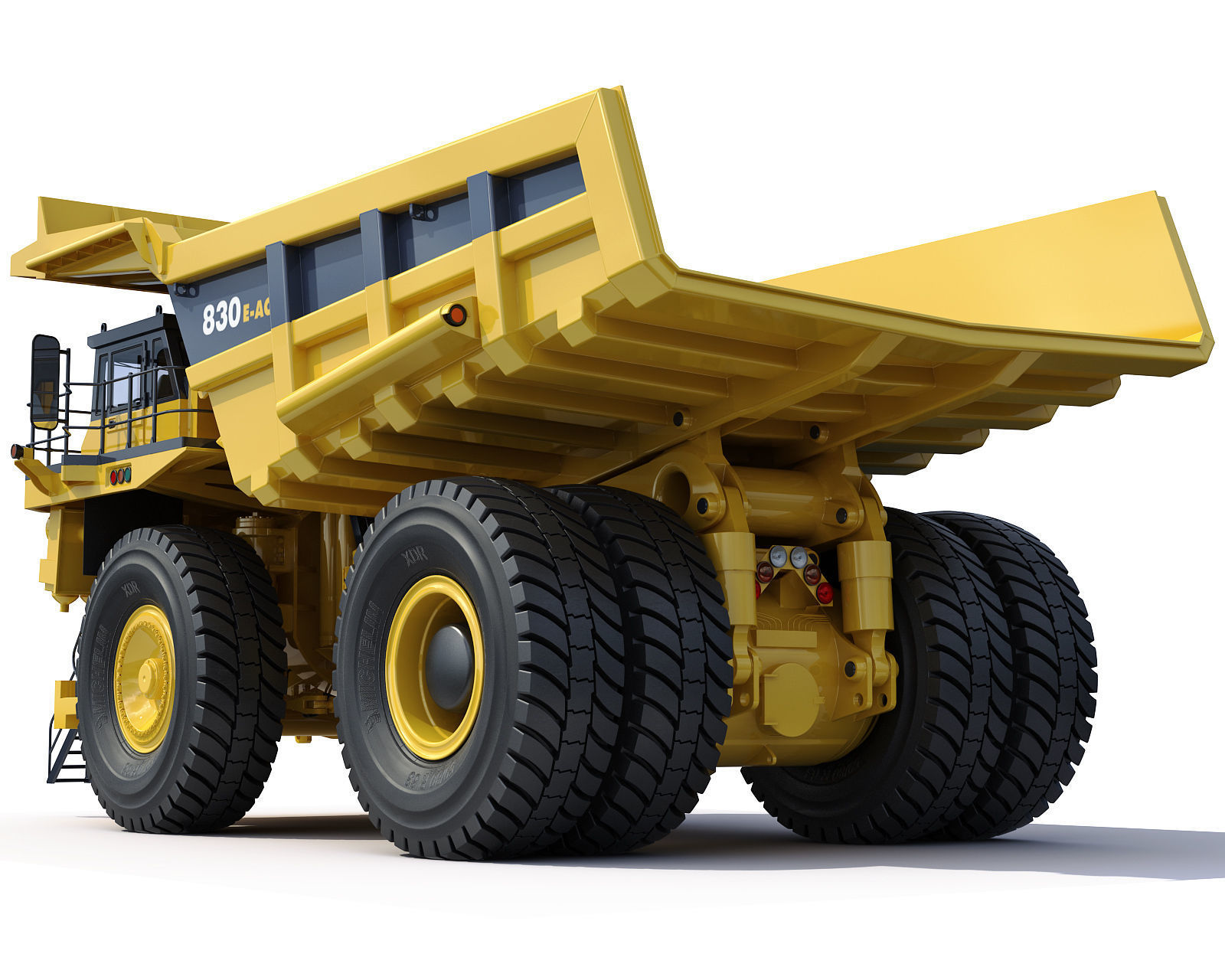 Mining dump truck Komatsu 830E-AC 3D model_7