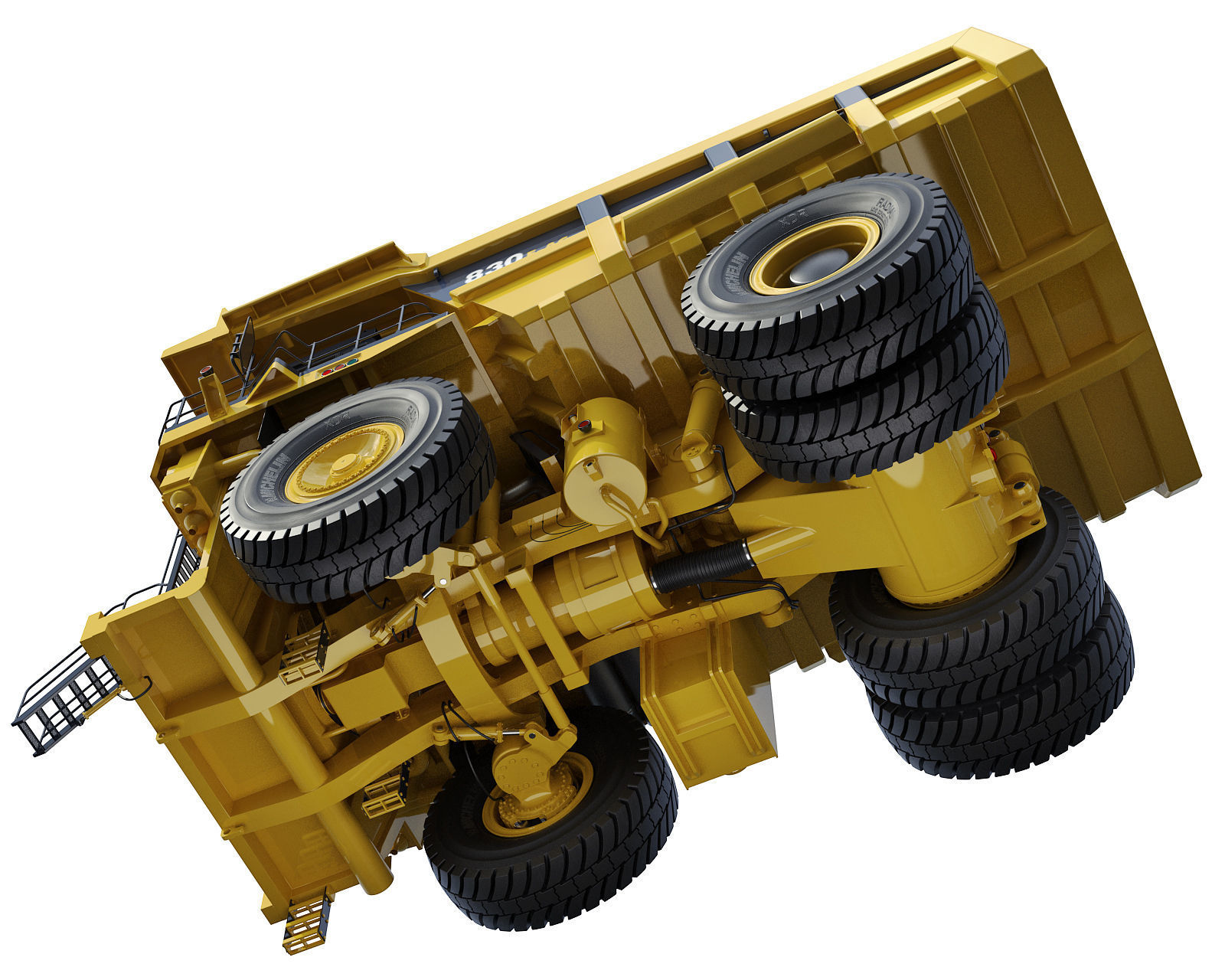 Mining dump truck Komatsu 830E-AC 3D model_28