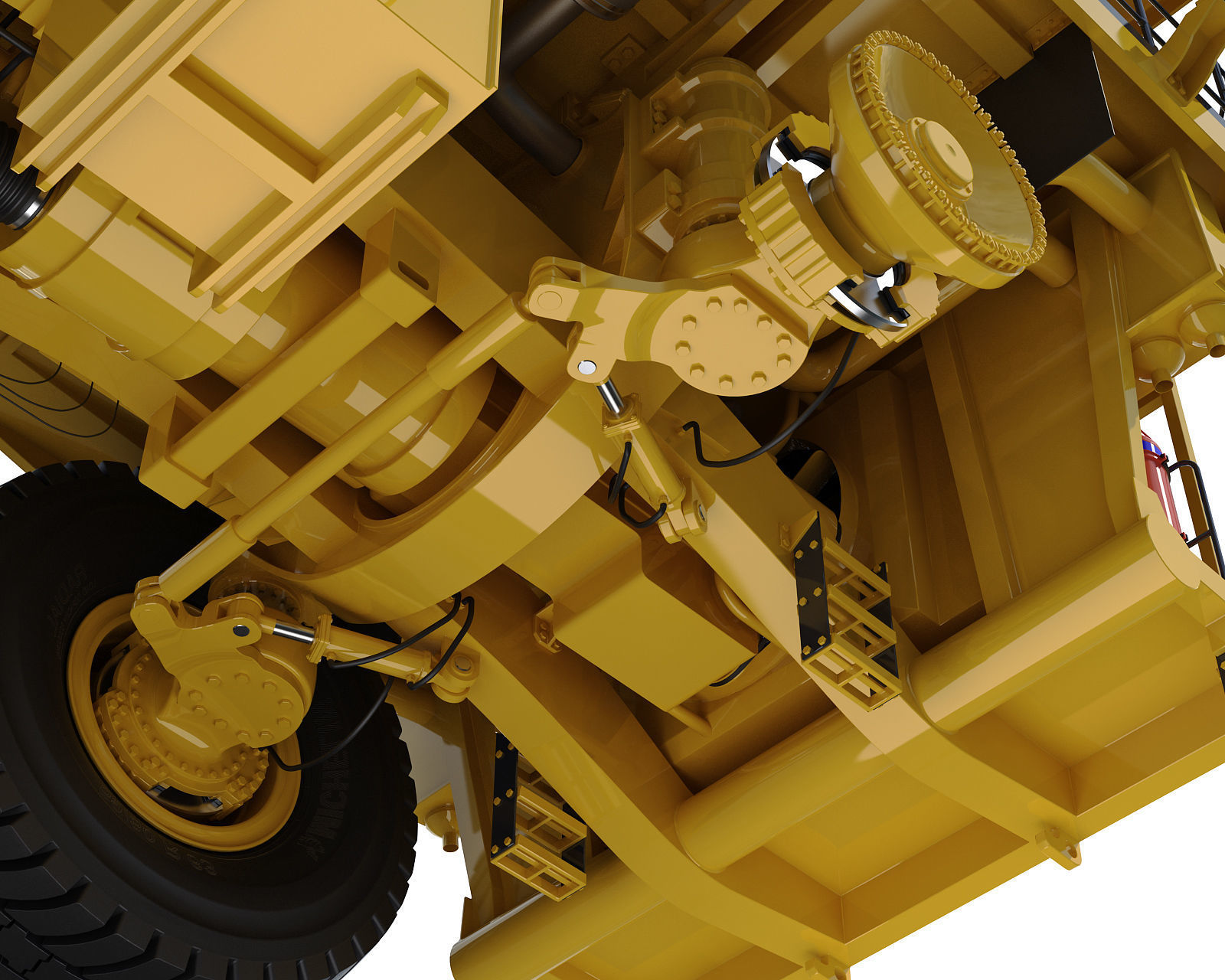 Mining dump truck Komatsu 830E-AC 3D model_31