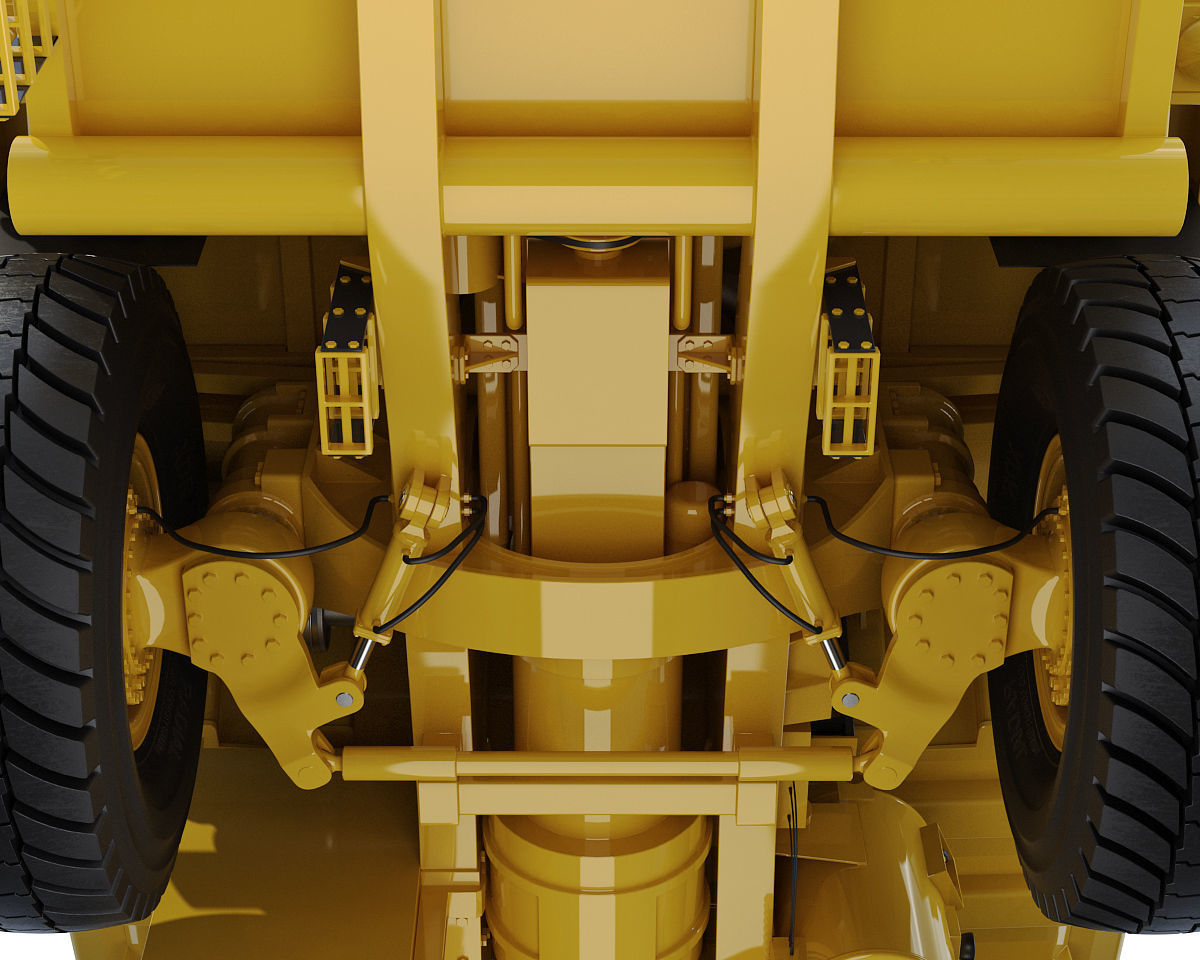 Mining dump truck Komatsu 830E-AC 3D model_32