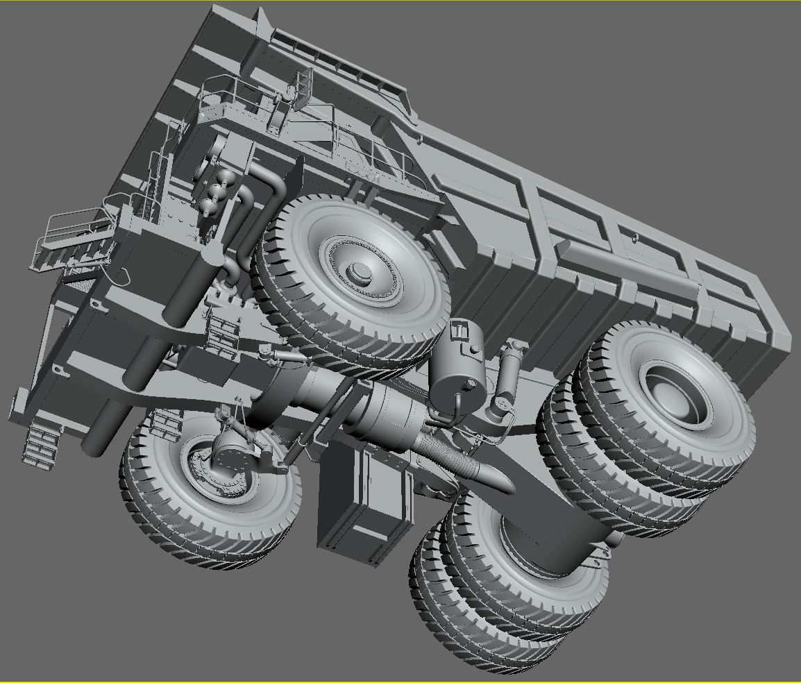 Mining dump truck Komatsu 830E-AC 3D model_48
