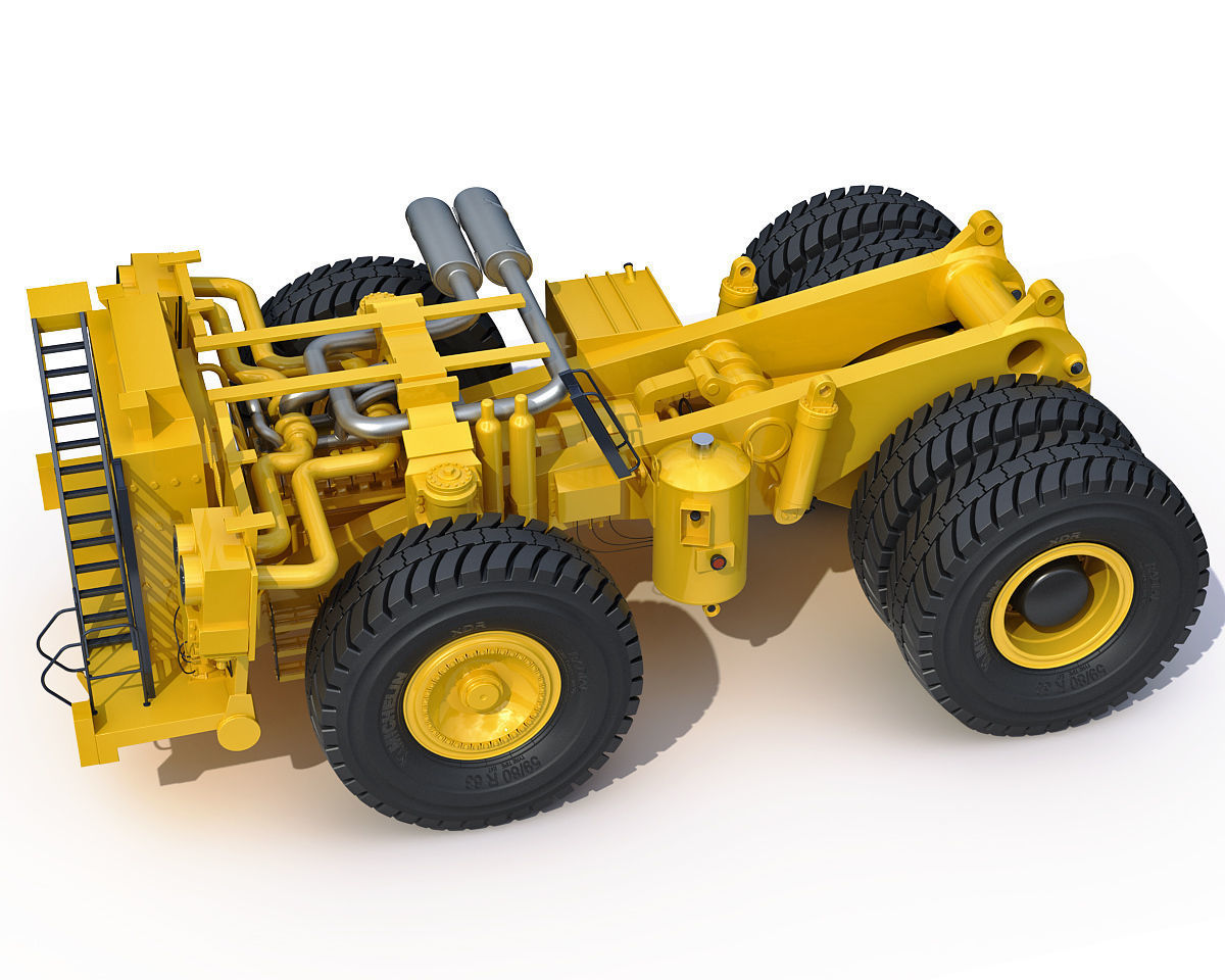 Mining dump truck Komatsu 830E-AC 3D model_38