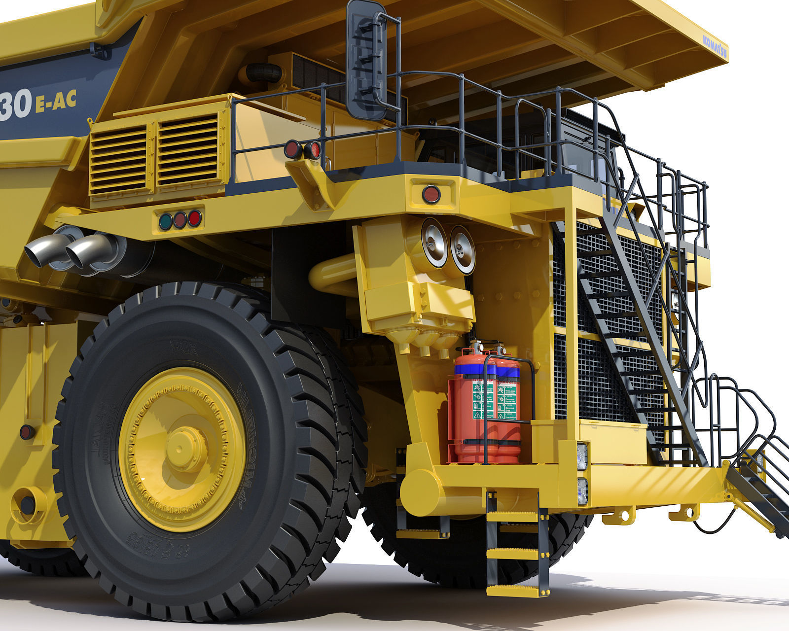 Mining dump truck Komatsu 830E-AC 3D model_14