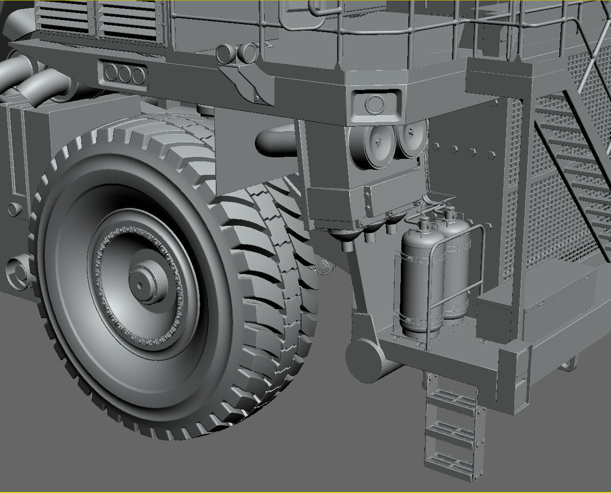 Mining dump truck Komatsu 830E-AC 3D model_52