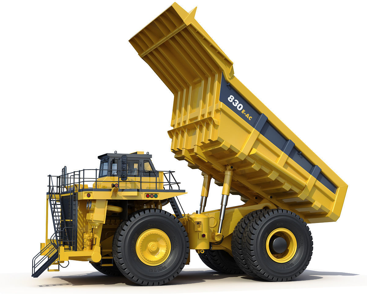 Mining dump truck Komatsu 830E-AC 3D model_16
