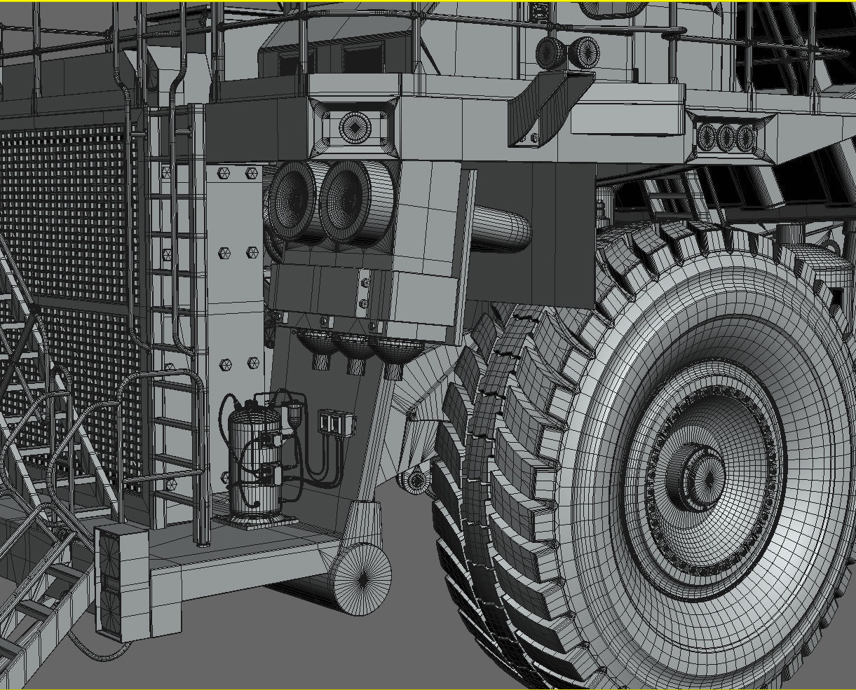 Mining dump truck Komatsu 830E-AC 3D model_51