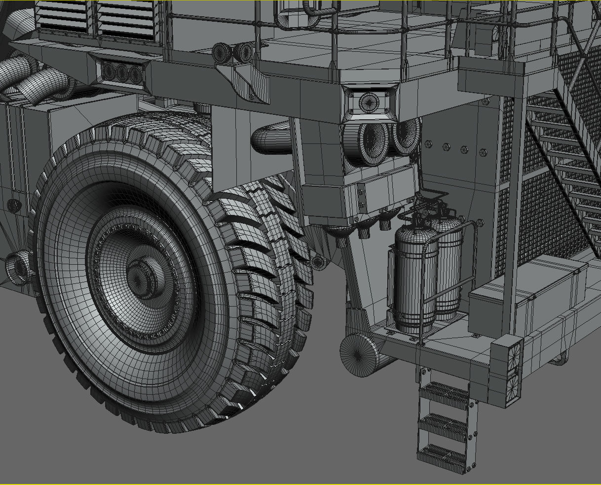 Mining dump truck Komatsu 830E-AC 3D model_53