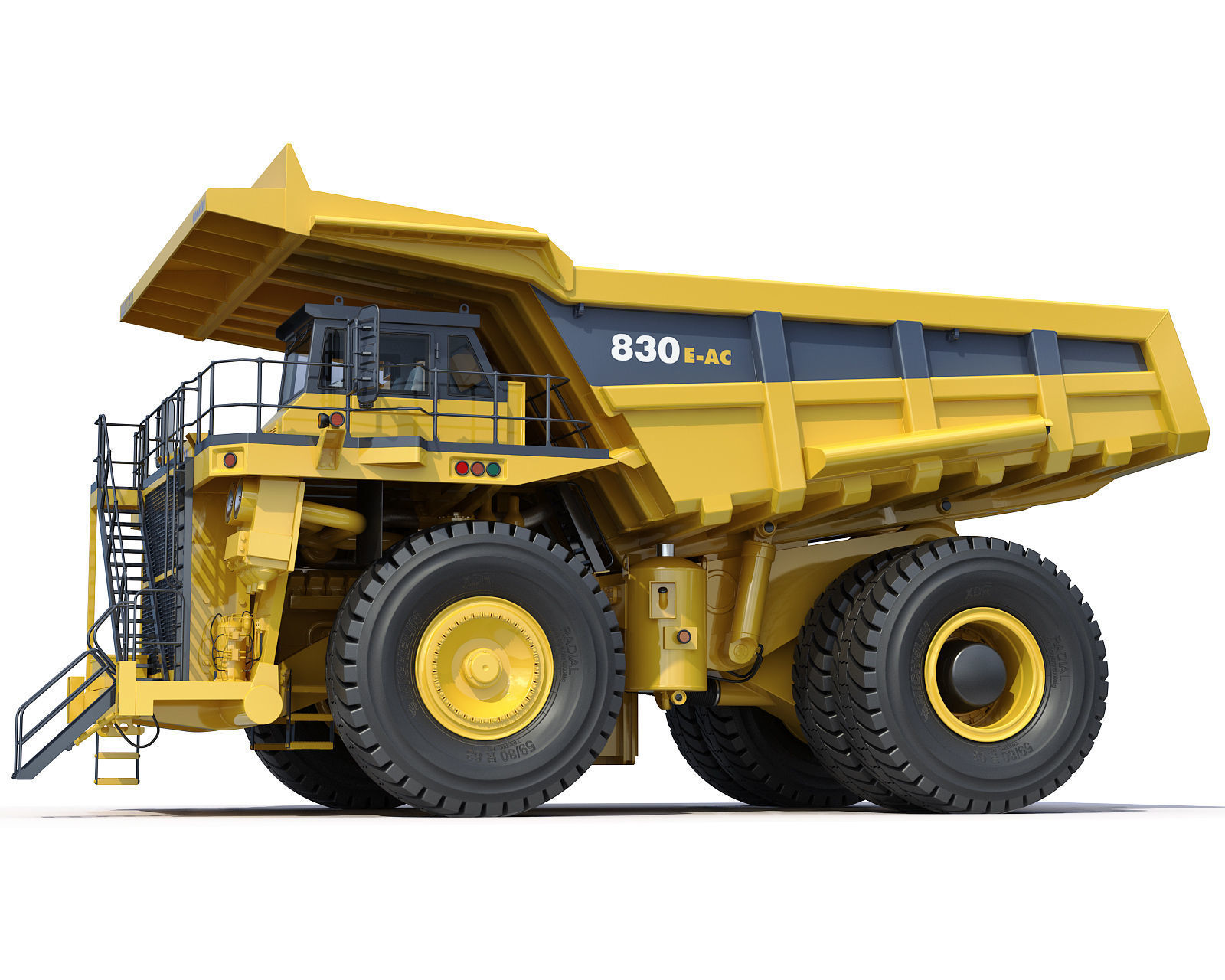 Mining dump truck Komatsu 830E-AC 3D model_3