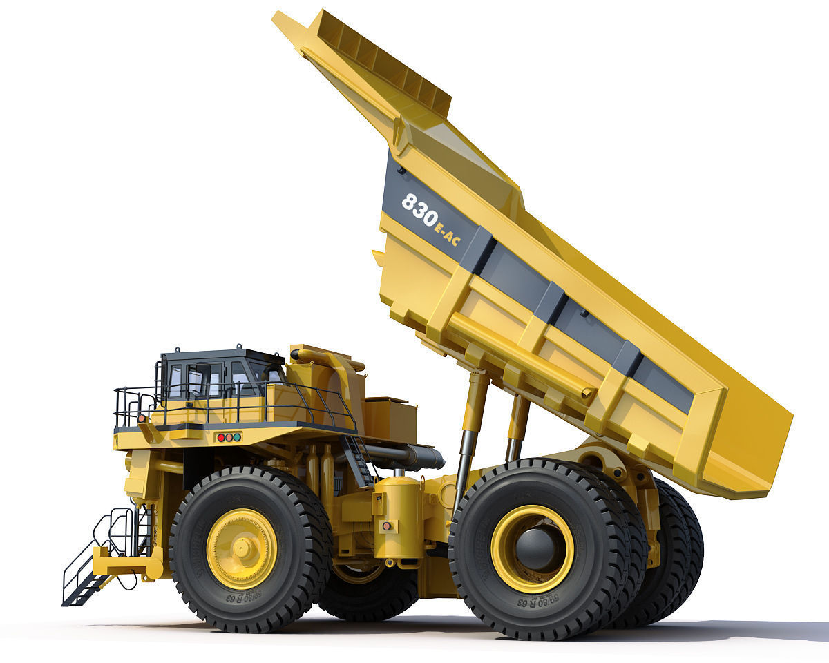 Mining dump truck Komatsu 830E-AC 3D model_24
