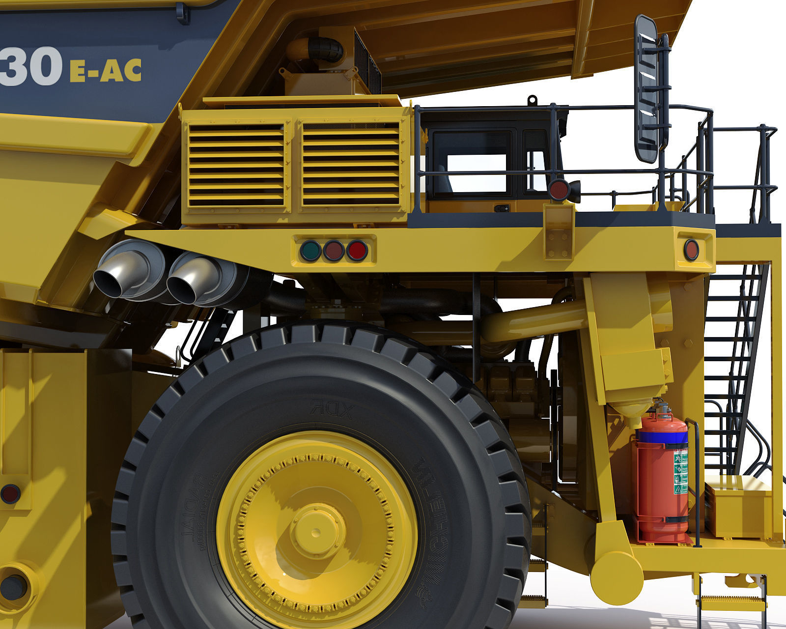 Mining dump truck Komatsu 830E-AC 3D model_22