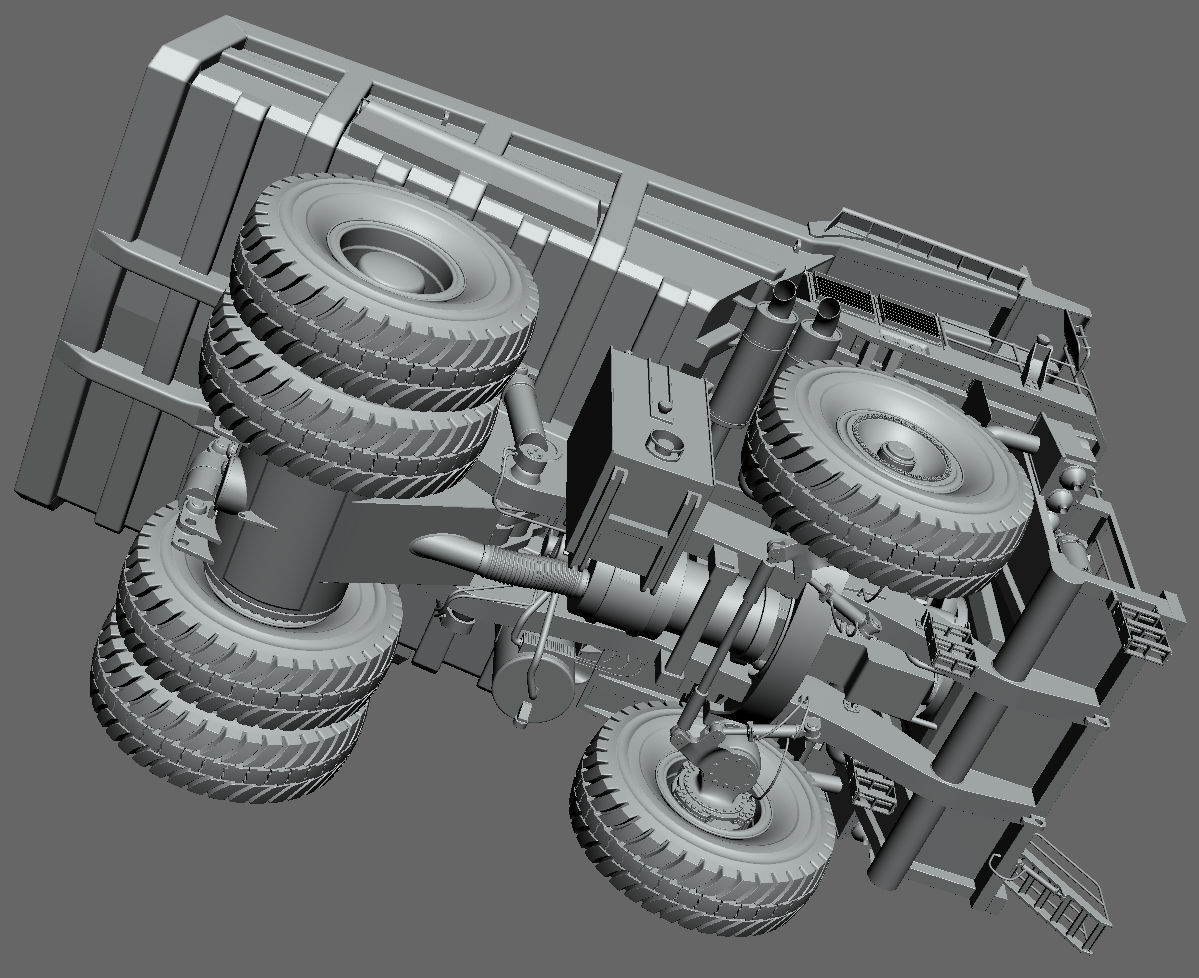 Mining dump truck Komatsu 830E-AC 3D model_46