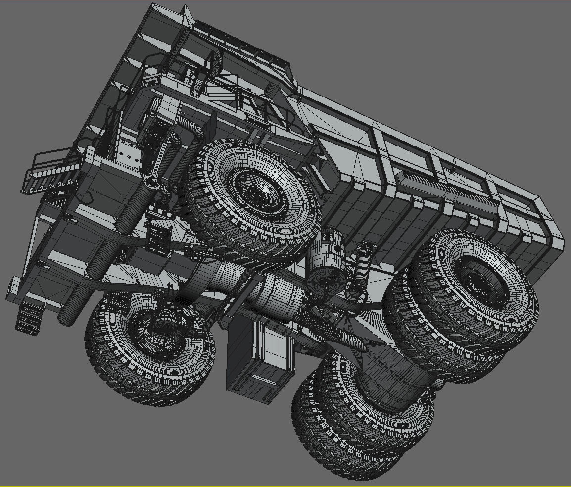 Mining dump truck Komatsu 830E-AC 3D model_49