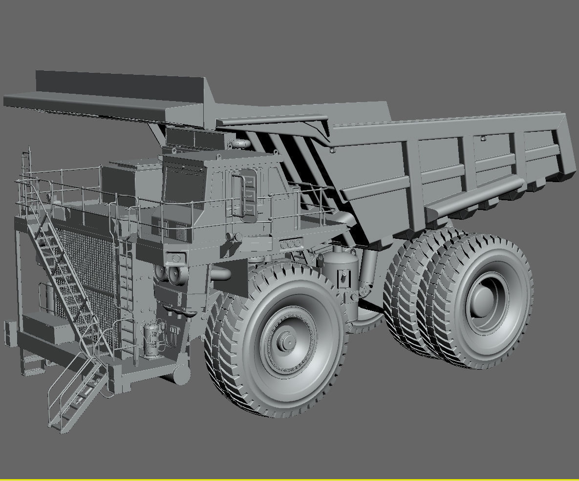 Mining dump truck Komatsu 830E-AC 3D model_40