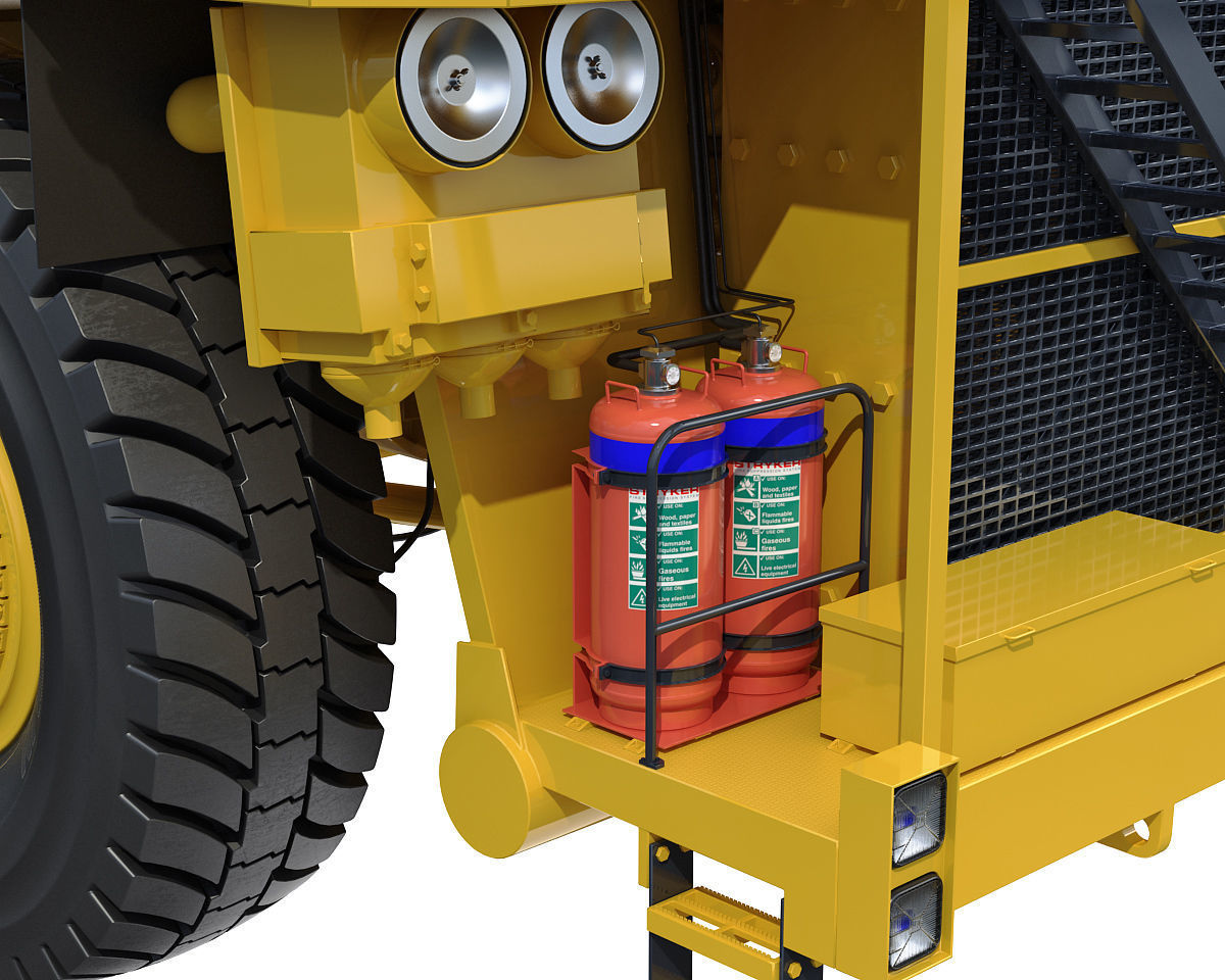 Mining dump truck Komatsu 830E-AC 3D model_35