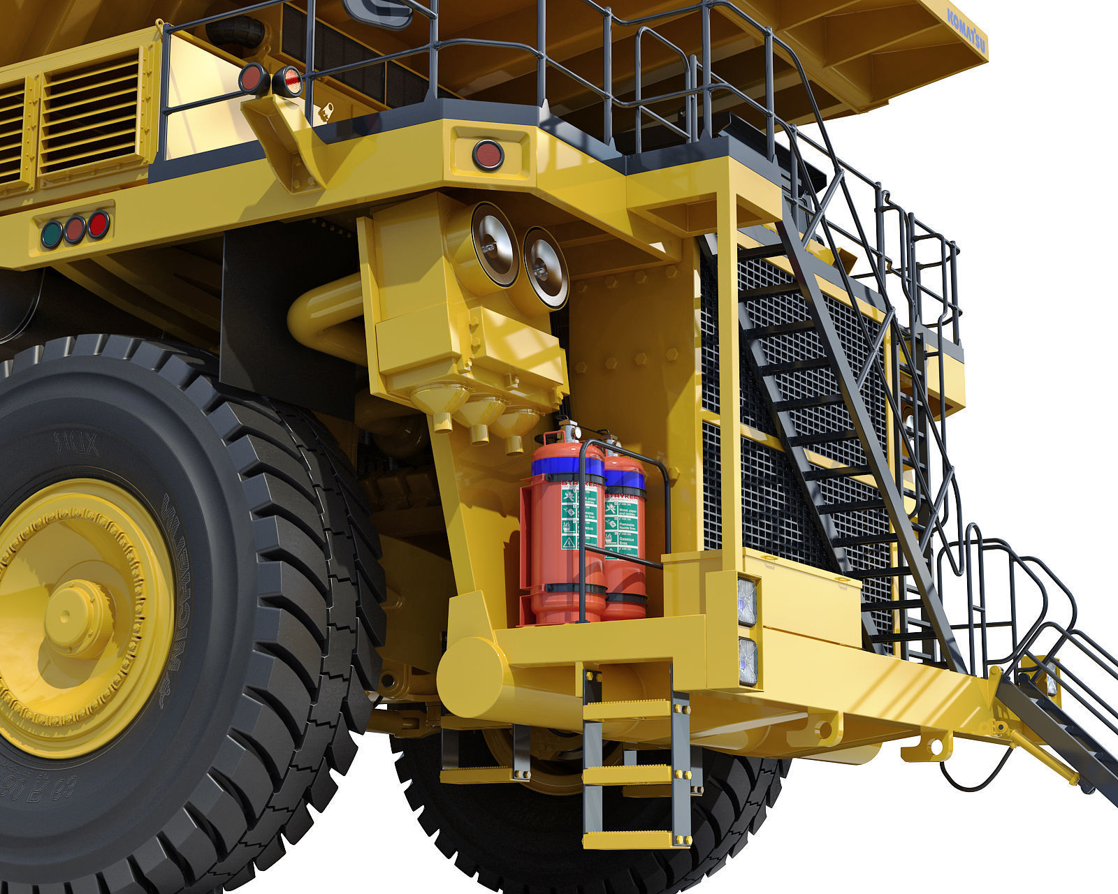 Mining dump truck Komatsu 830E-AC 3D model_21