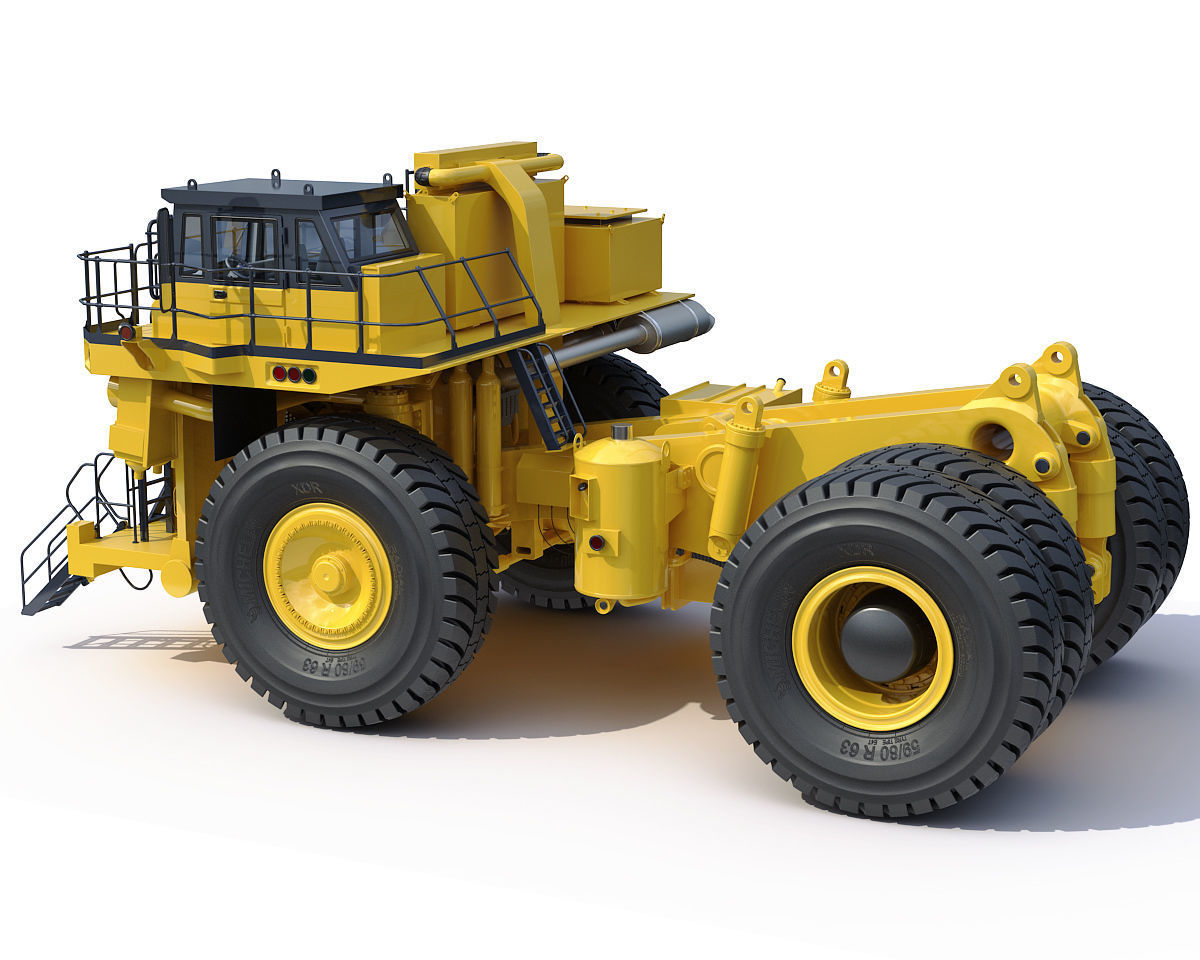 Mining dump truck Komatsu 830E-AC 3D model_36
