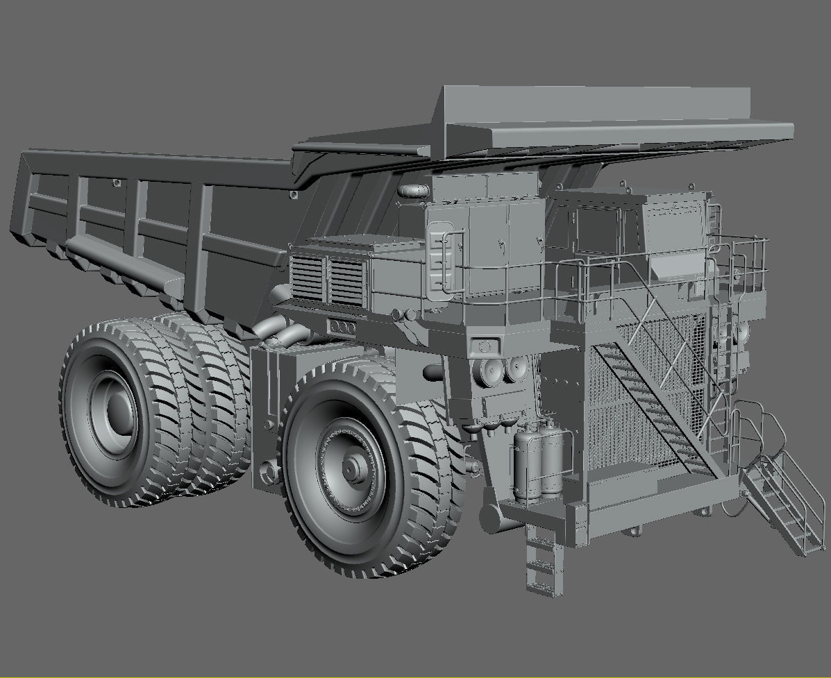 Mining dump truck Komatsu 830E-AC 3D model_42