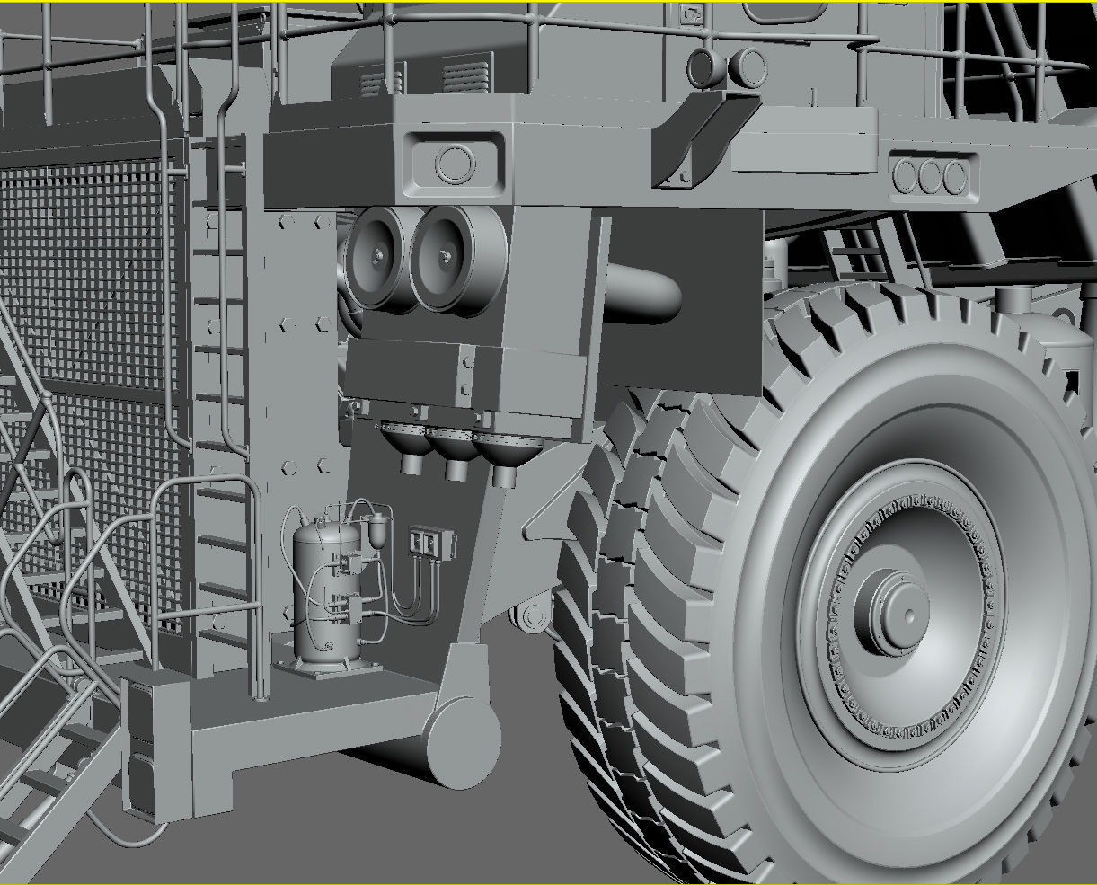 Mining dump truck Komatsu 830E-AC 3D model_50