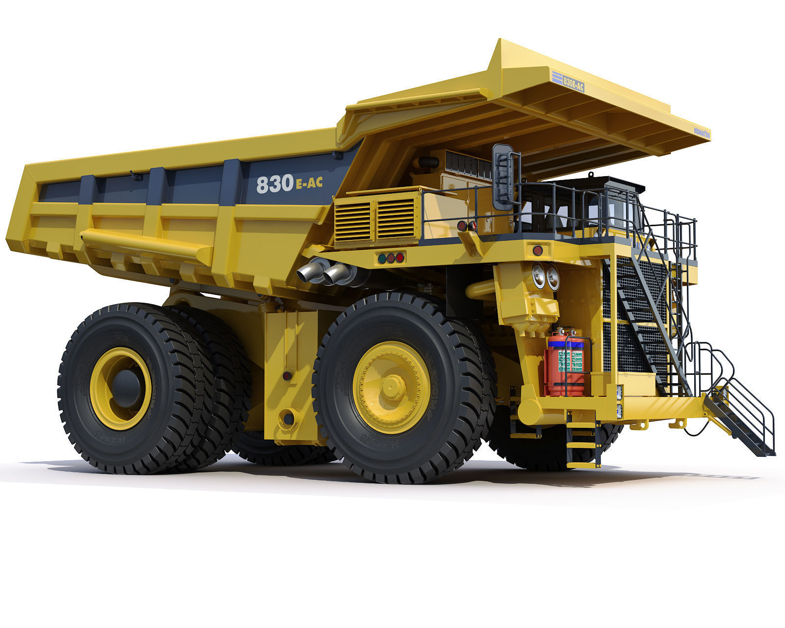 Mining dump truck Komatsu 830E-AC 3D model_11
