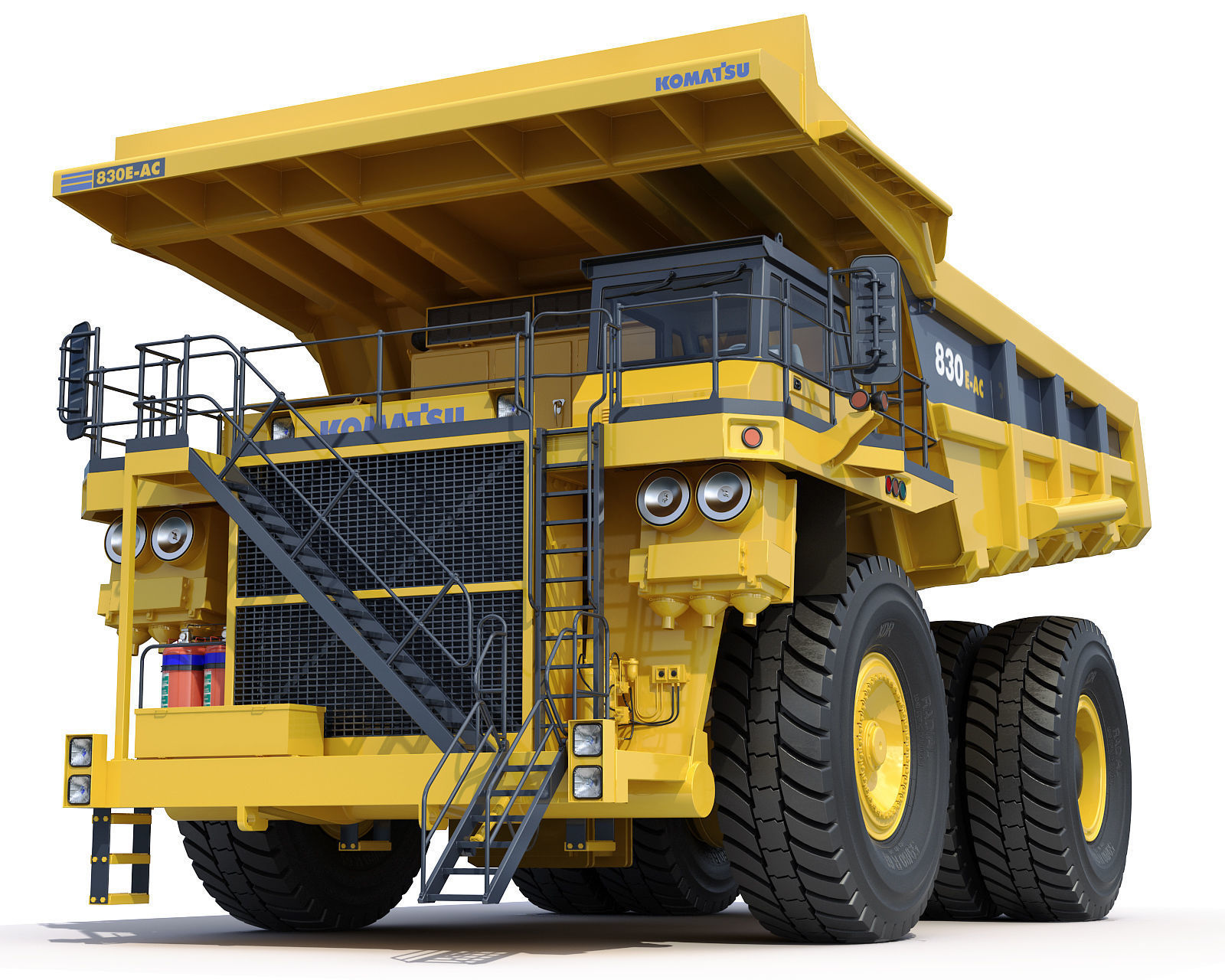 Mining dump truck Komatsu 830E-AC 3D model_4
