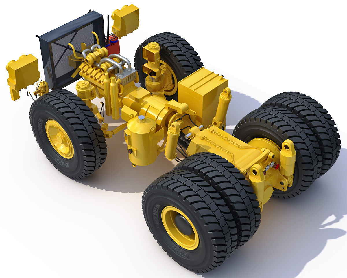 Mining dump truck Komatsu 830E-AC 3D model_39