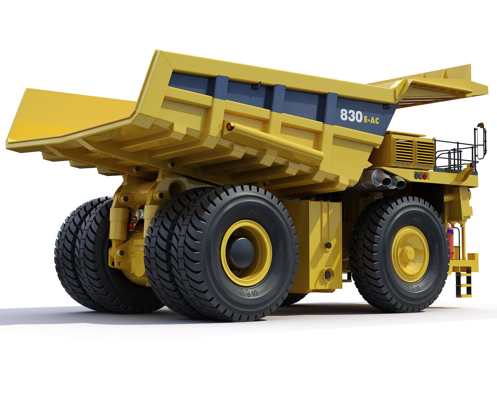 Mining dump truck Komatsu 830E-AC 3D model_9