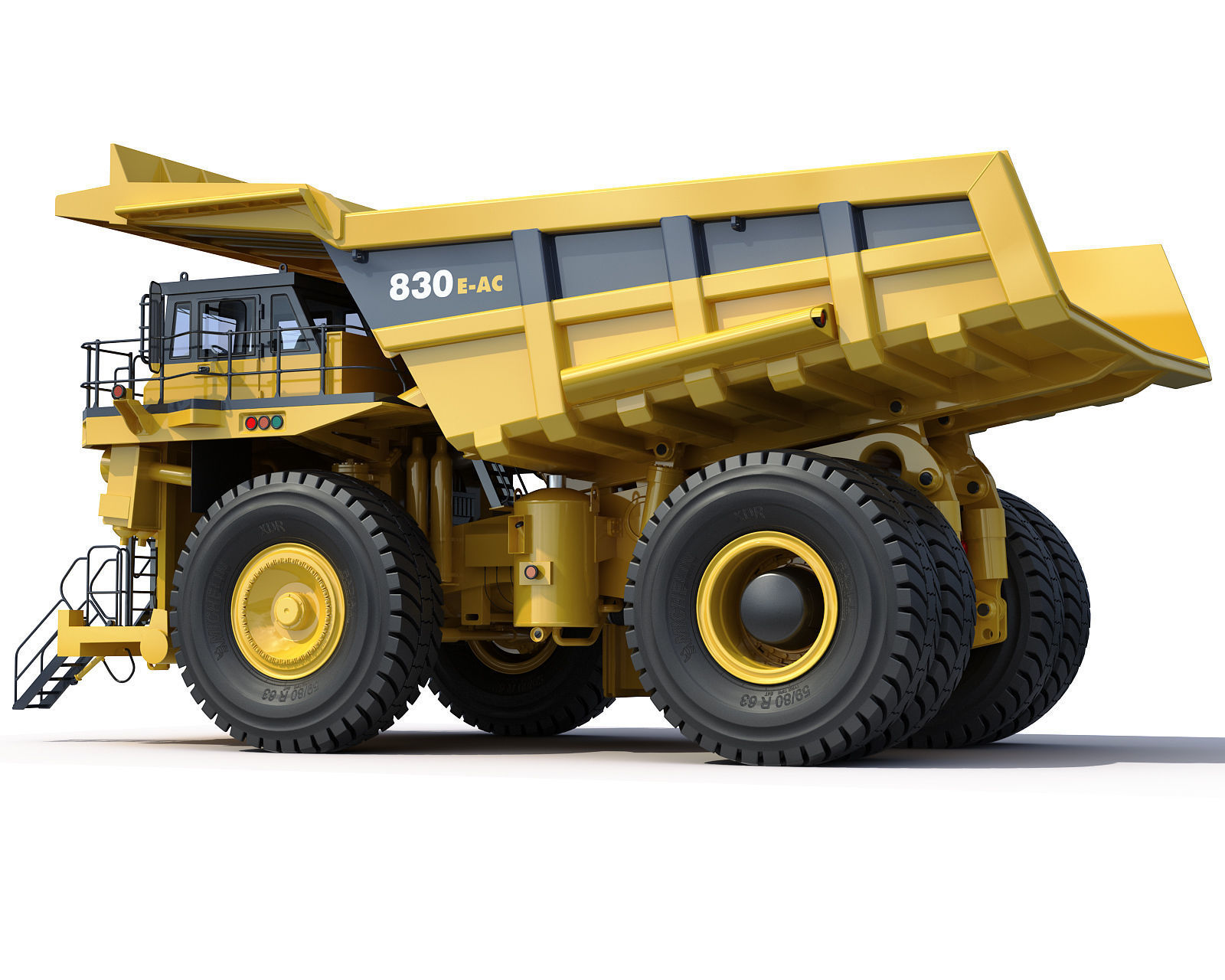 Mining dump truck Komatsu 830E-AC 3D model_6