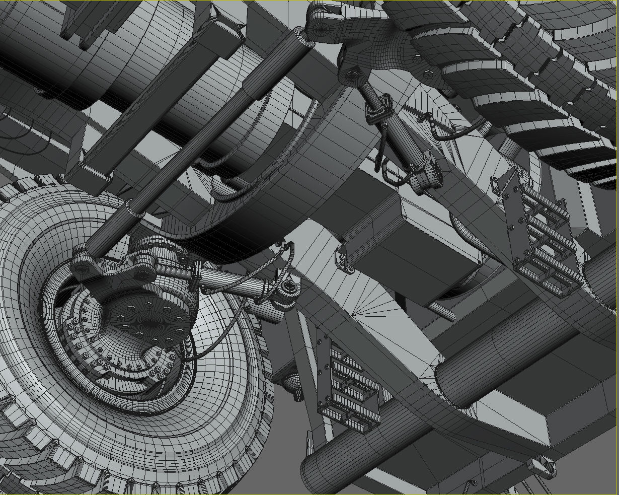 Mining dump truck Komatsu 830E-AC 3D model_55