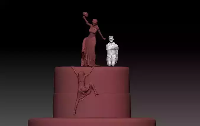 NEW WEDDING BRIDE boy CAKE 1