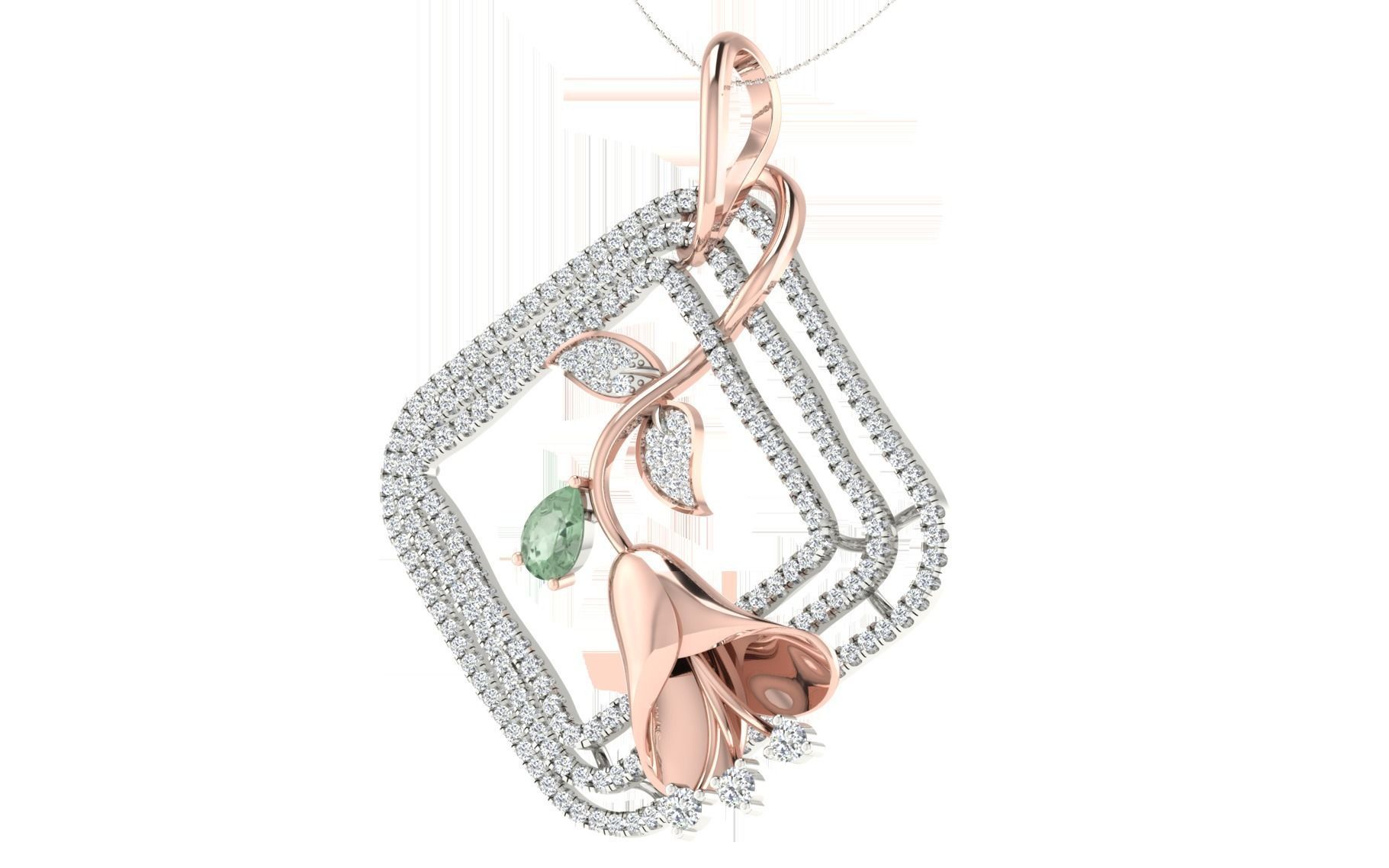 Women Pendant Earring Sets 3dm STL OBJ FBX Renders Details 3D print model_10