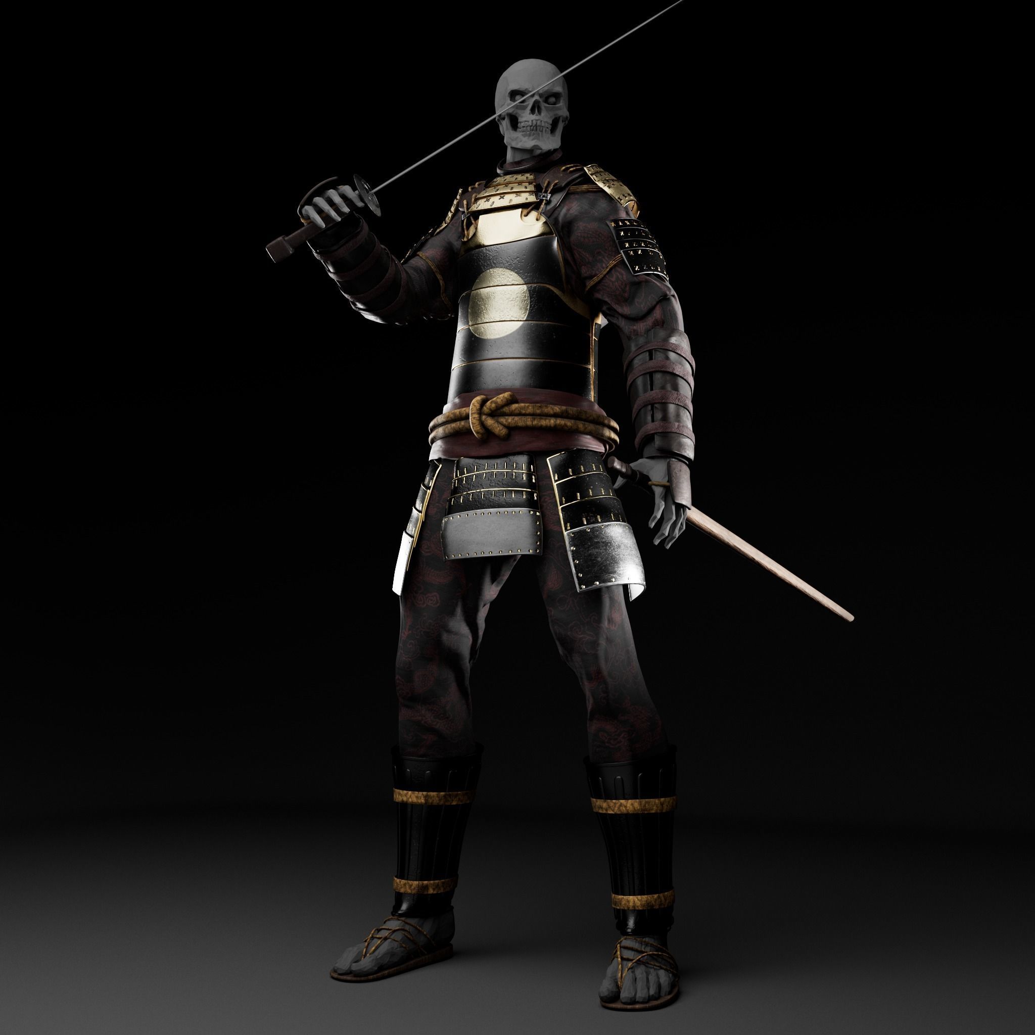 Samurai Cloth 3D model_1