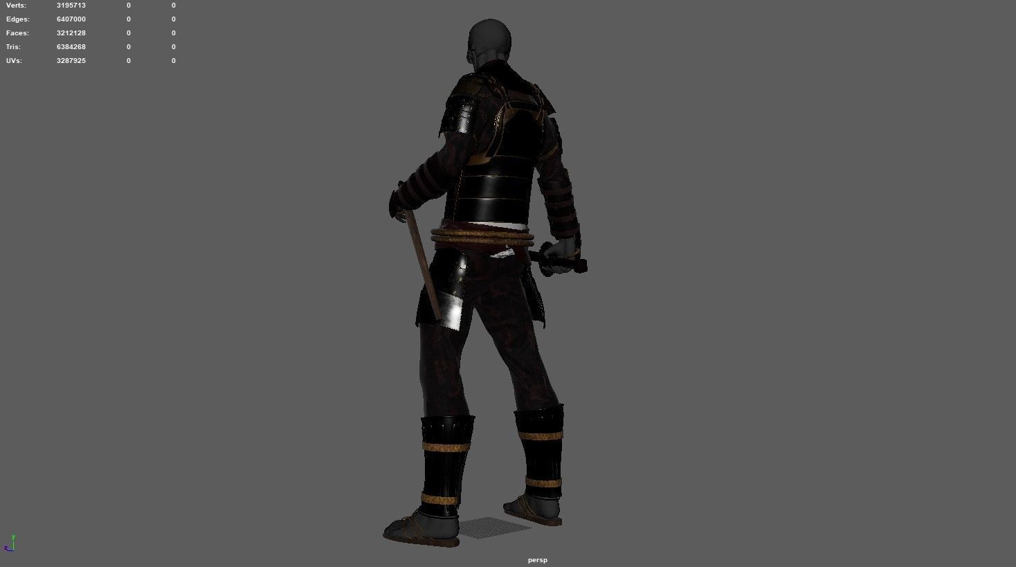 Samurai Cloth 3D model_4