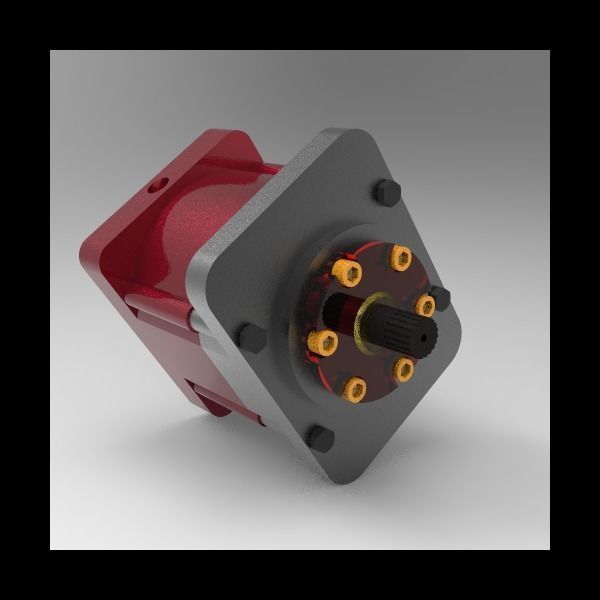 AXIAL PISTON PUMP 3D model CGTrader