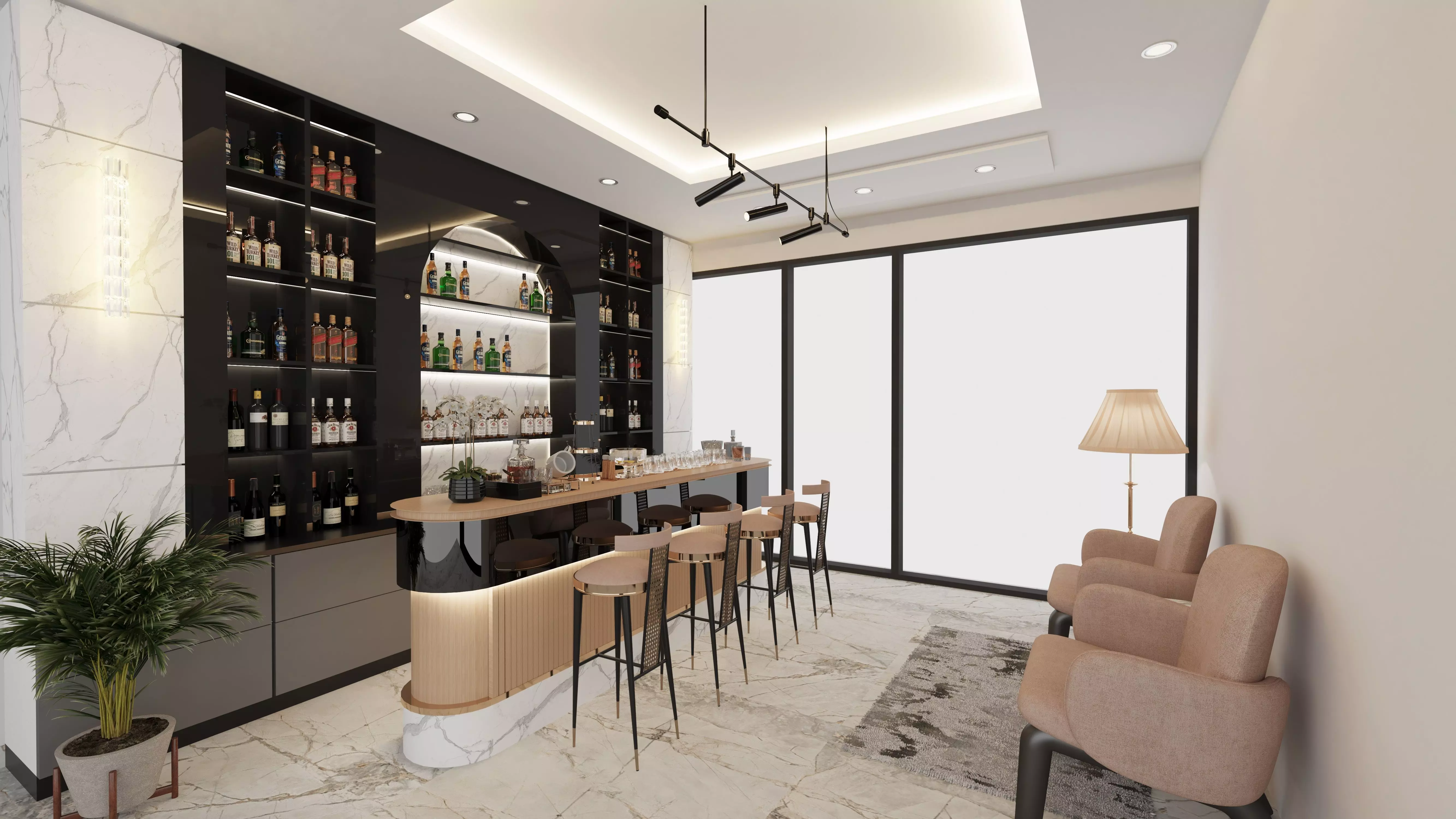 restaurants bar table chair plz open file press shift g Free 3D model