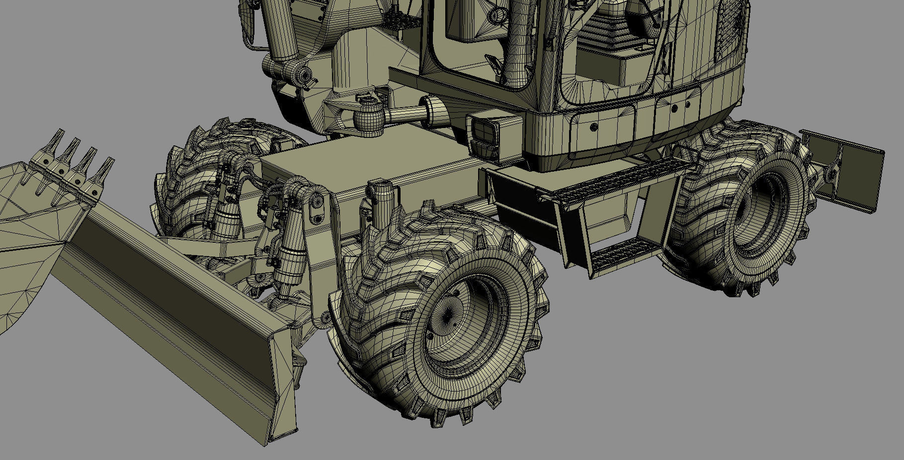 Wheeled Excavator Komatsu PW98MR-8 3D model_34