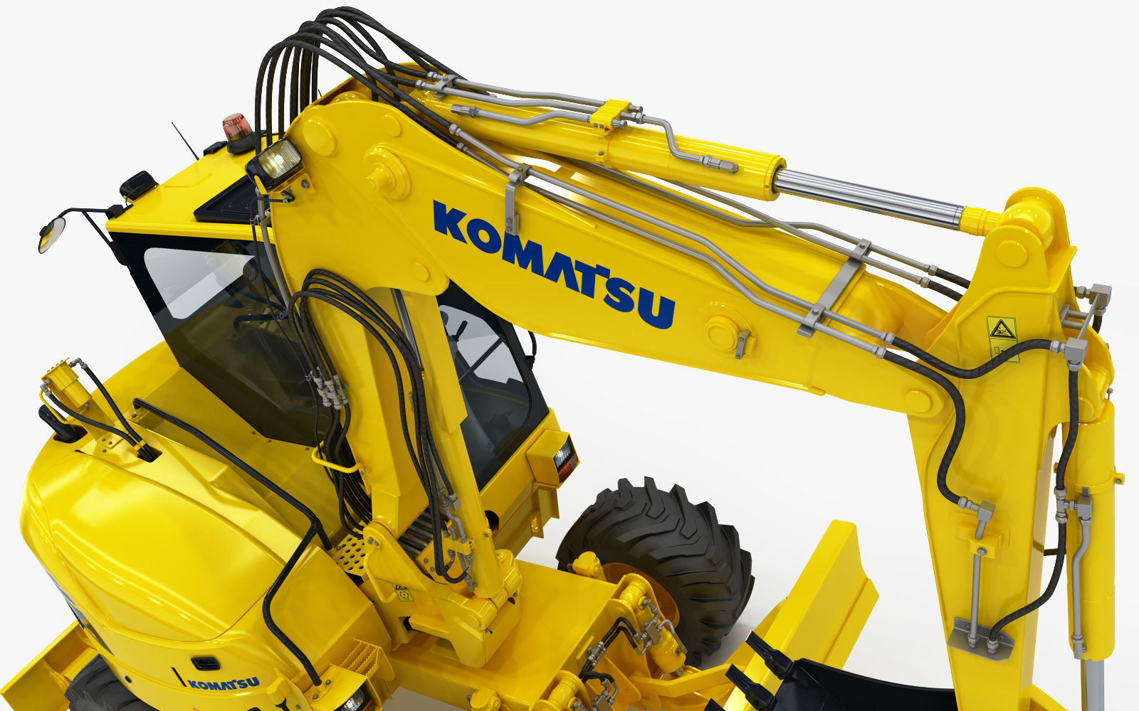 Wheeled Excavator Komatsu PW98MR-8 3D model_20