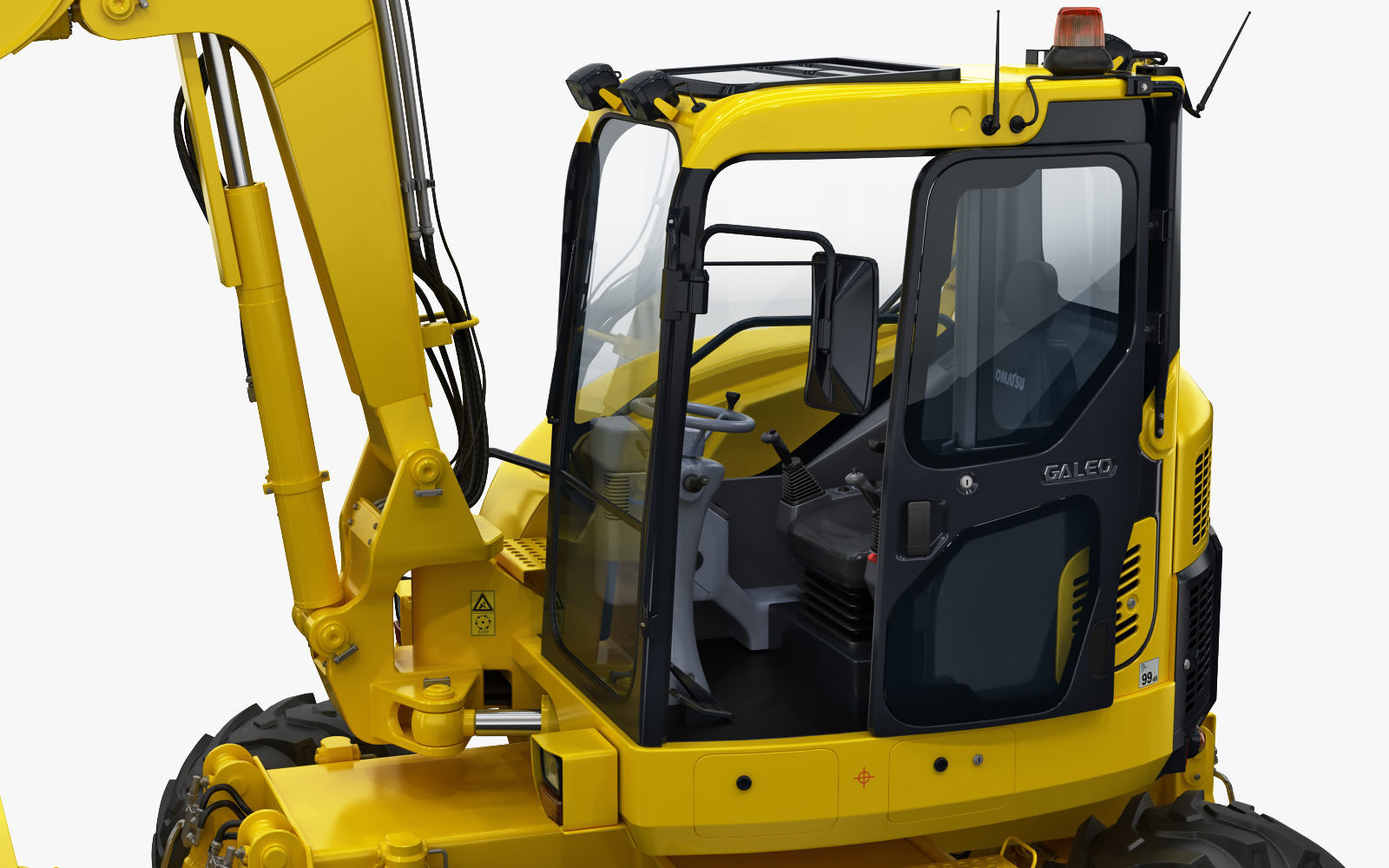Wheeled Excavator Komatsu PW98MR-8 3D model_29