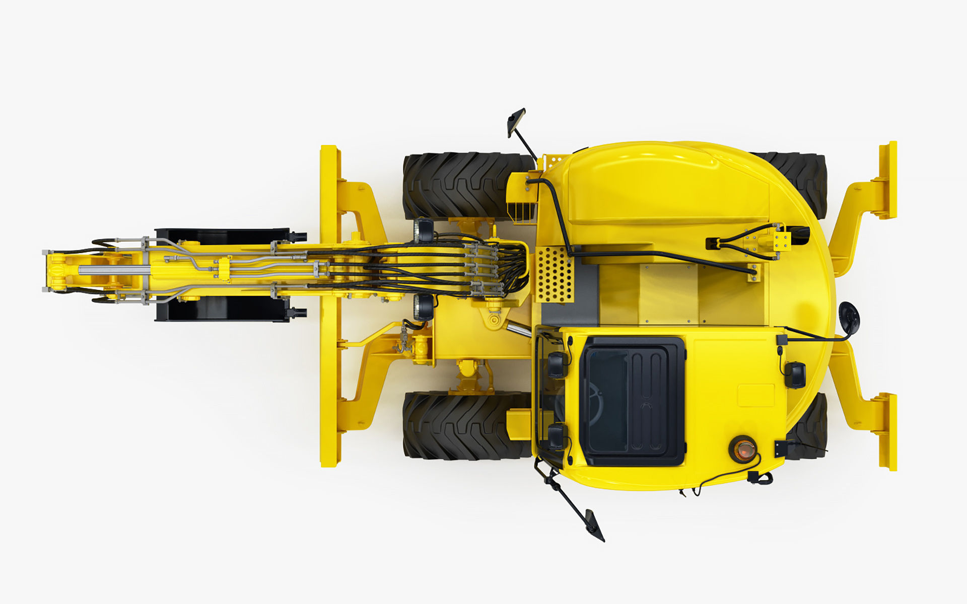 Wheeled Excavator Komatsu PW98MR-8 3D model_4