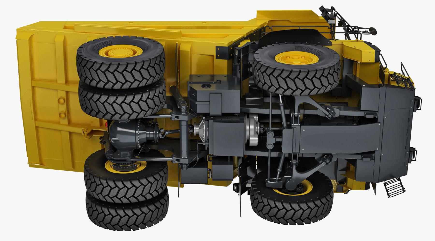 Komatsu HD605-8 Rigid Dump Truck 3D model_15