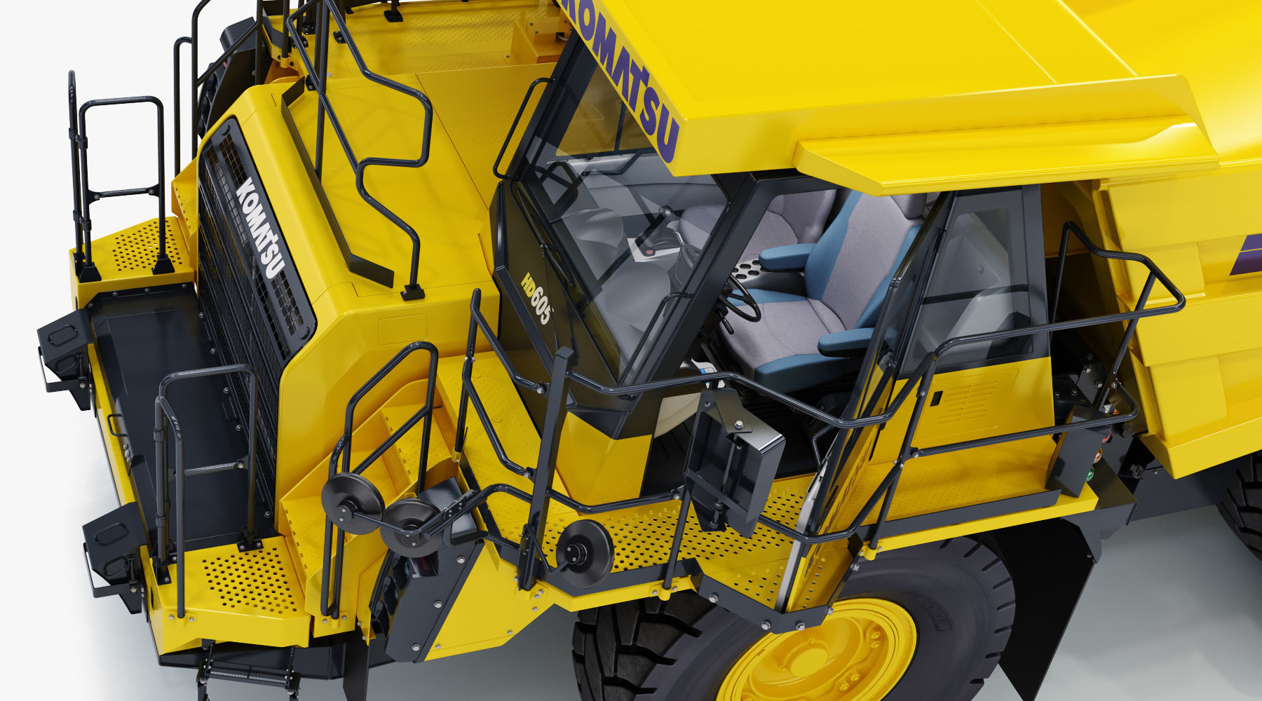 Komatsu HD605-8 Rigid Dump Truck 3D model_13