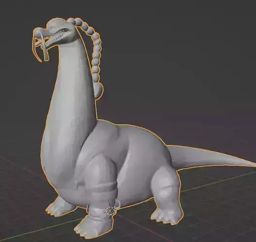 Queen Brachiosaurus One Piece 3D print model