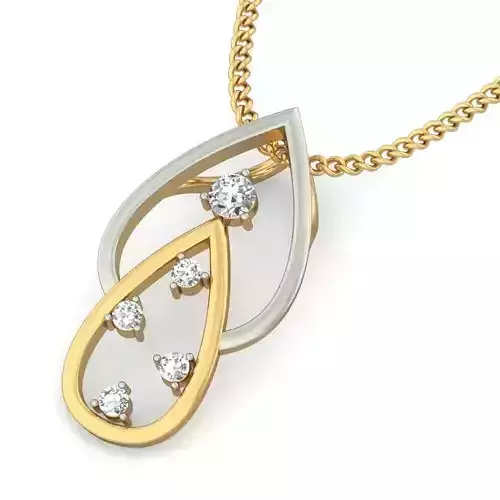 Solitaire Women Pendant 3dm STL OBJ FBX Renders Details