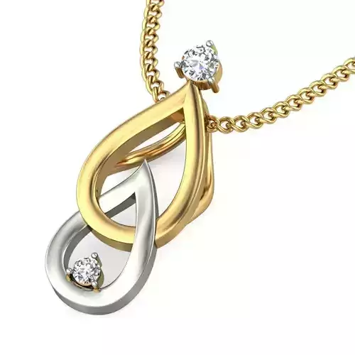 Solitaire Women Pendant 3dm STL OBJ FBX Renders Details