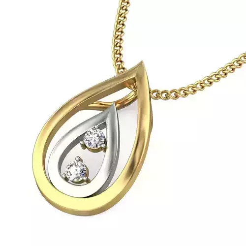 Solitaire Women Pendant 3dm STL OBJ FBX Renders Details